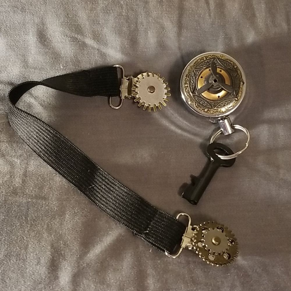 STEAMPUNK  ID Badge Holder and Skirt Lifter